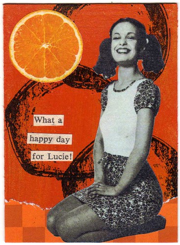 Happy day / orange & black
