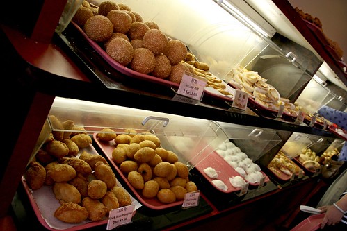 A whole lot of fried sweets and buns