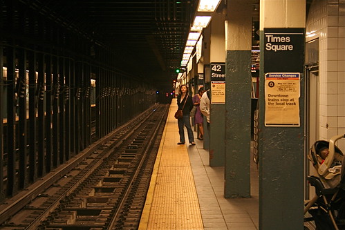 Times Square, Subway; Waiting for the Train