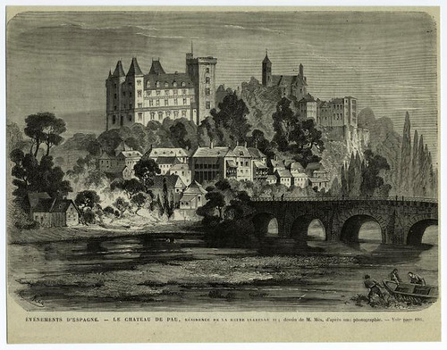014- Castillo de Pau residencia de la reina Isabel II 1868