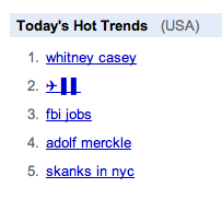 Google Hot Trends detourne