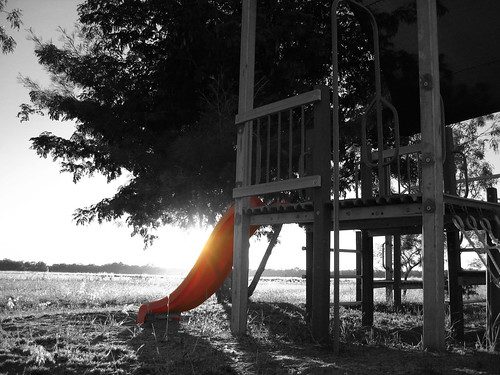 Red Slide Black & White