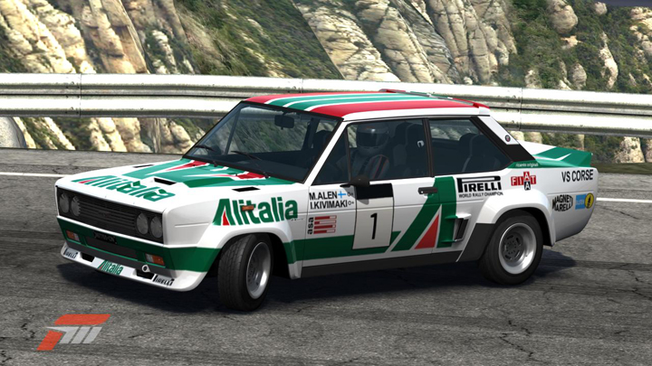 Alitalia Fiat 131 and Lancia Stratos Rally Car