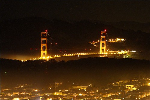 san francisco golden gate bridge at night. golden gate bridge at night