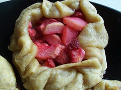 Strawberry & Rhubarb Tart (close up)