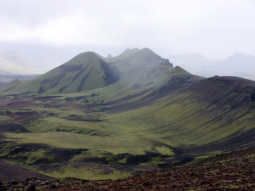 the green mountains of Iceland