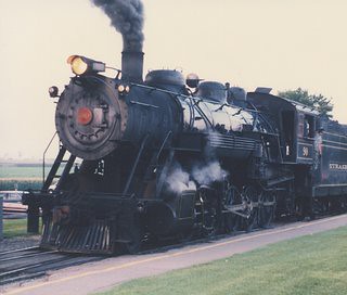 Strasburg Railroad 2-10-0 type # 90 at the East Strasburg depot. Strasburg Pennsylvania. August 1990. by Eddie from Chicago