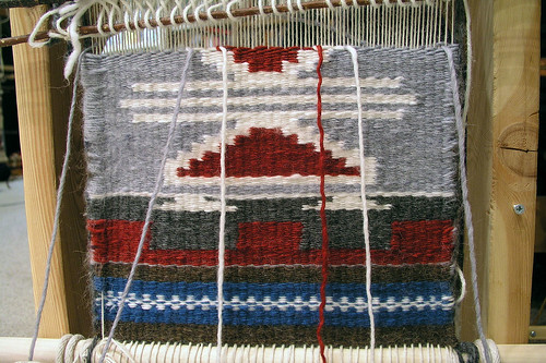 Two-sided Navajo rug, front