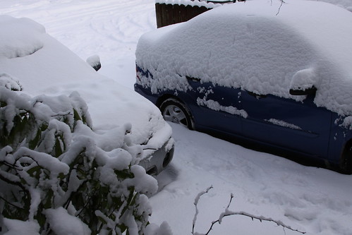 Snow, cars