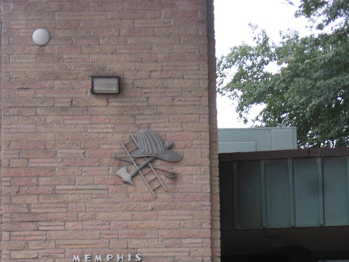 Wall Sculpture at South Main Fire Station