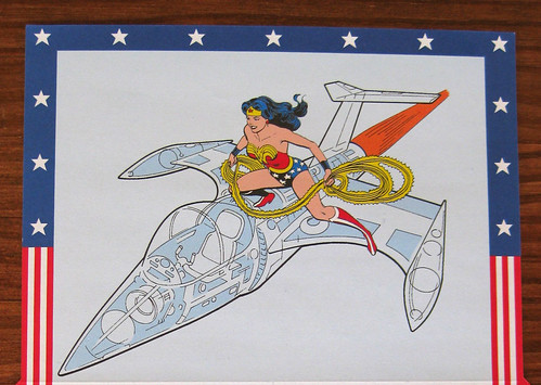 Wonder Woman fold and mail, closeup