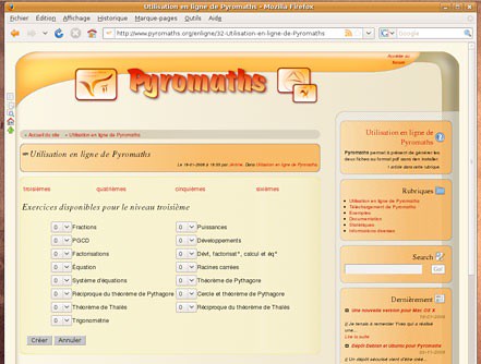 Pyromaths en ligne