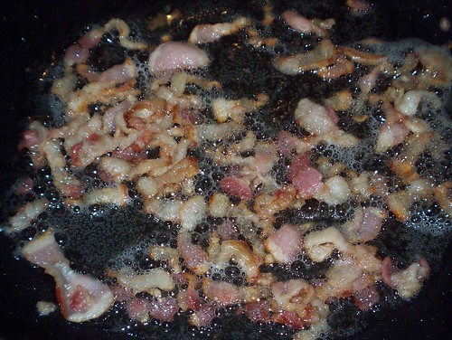 frying bacon for collards