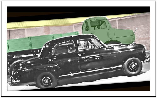  1957 - Mercedes Benz 180 PONTON (pontoon) and Mercedes Benz truck 