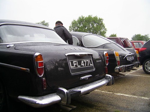 ExRAF Staff car Rover P5B with its 3500cc alloy V8 engine fronts a