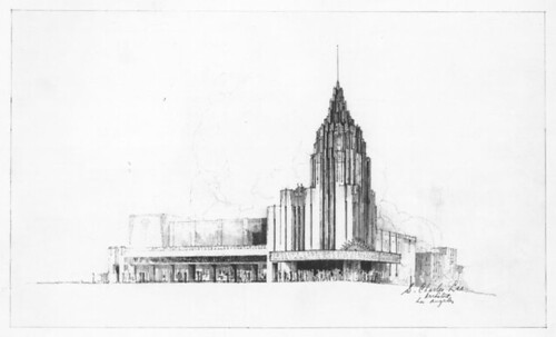 art deco Office Tower - Retail Stores sketch