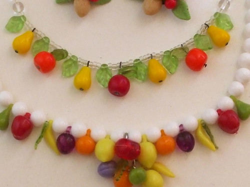Fruit necklaces.
