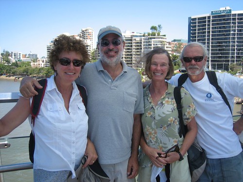 Windy walk in Brisbane with Tom and Suzie