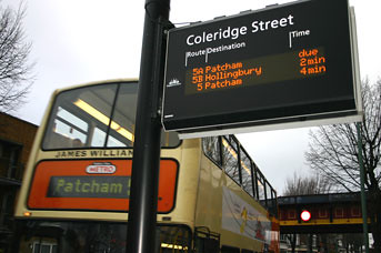 Real time bus information sign, Brighton & Hove, UK by you.