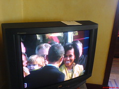 Obama-day!--First lady, smiling.