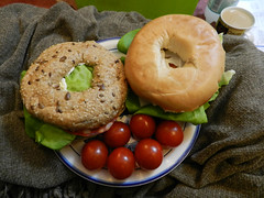 Bagels & cherry tomatoes