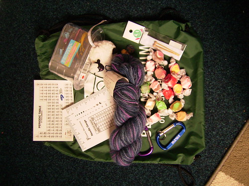 Contents of teacher who knit swap package