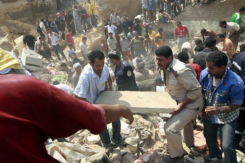 EGYPT-ACCIDENT-BUILDING-ROCK SLIDE