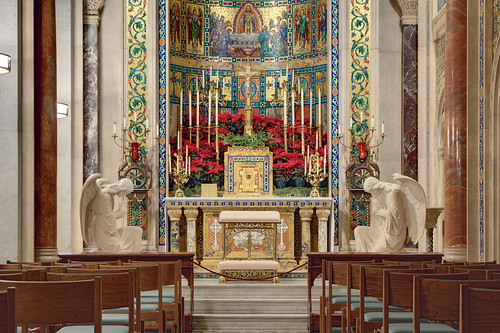 Cathedral Basilica of Saint Louis, in Saint Louis, Missouri, USA - Blessed Sacrament Chapel decorated for Christmas