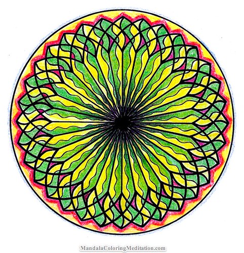 Mandala Coloring Page; an advanced Black & White Mandala