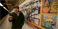 Manny Vega's mosaic at a subway station at 110th Street and Lexington