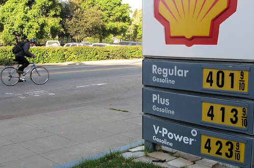 Cyclist and the price of gas