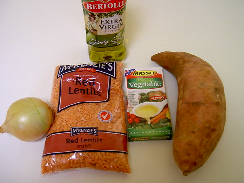 Kumara and Red Lentil Soup - 1