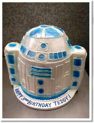 For the Star Wars fanatic an R2D2 cake by Cinderella Cakes