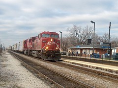 Eastbound Canadian Pacific freight train. Franklin Park Illinois. December 2006.