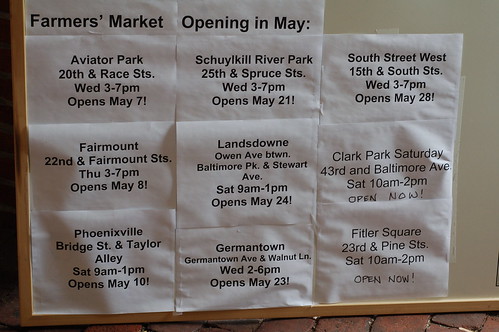 Farmers Markets opening in May