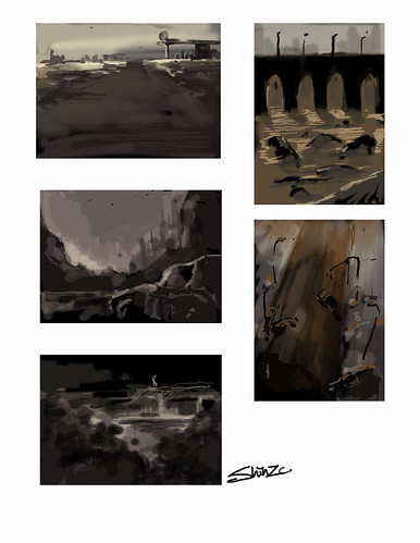 rough sketches for The Road