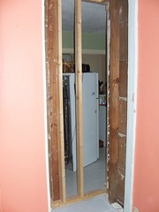 framing of back of closet