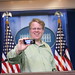 Robert uses cell phone from White House Briefing Room