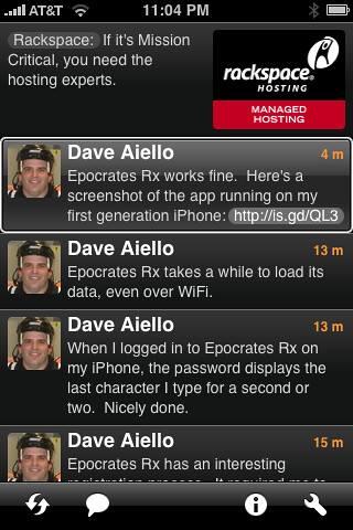 Twitterific iPhone Application Screenshot