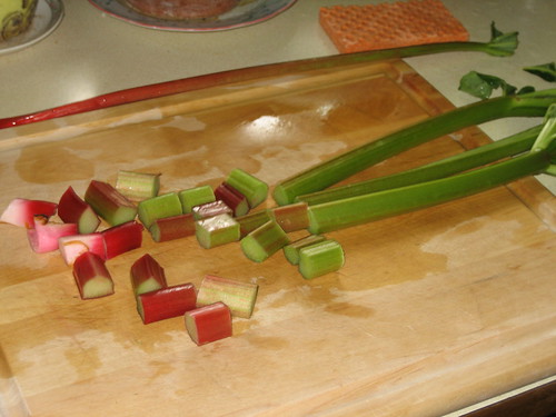 Chopped rhubarb