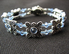 Blue Swarovski bracelet (by glamourfae)