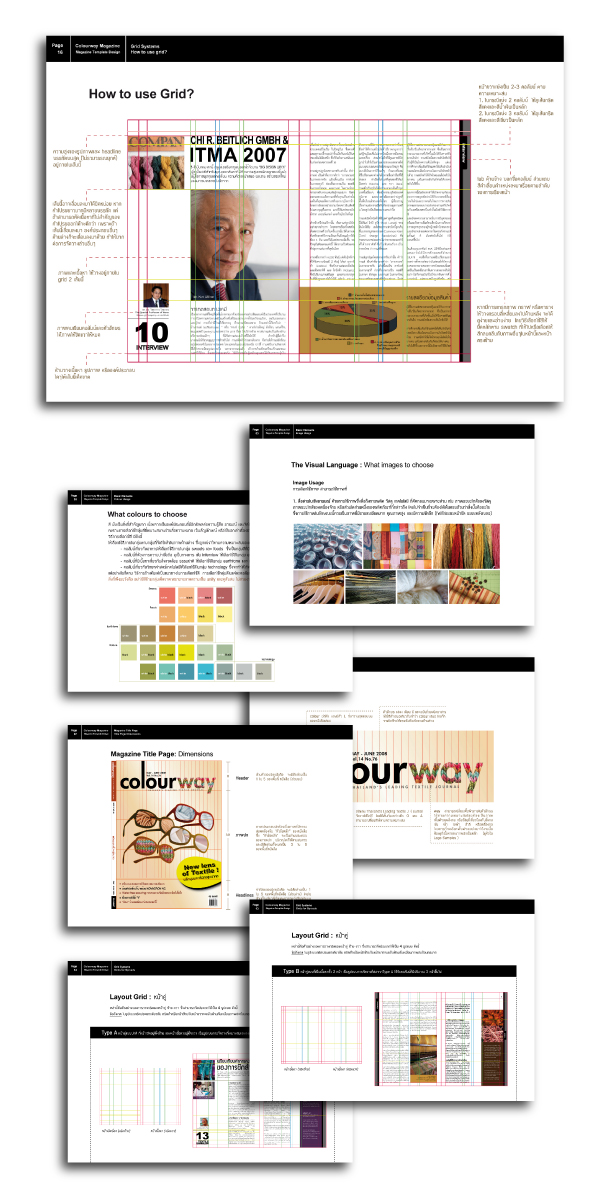 Title / Layout Design (Guideline & Templates) Client / Colourway, Magazine 