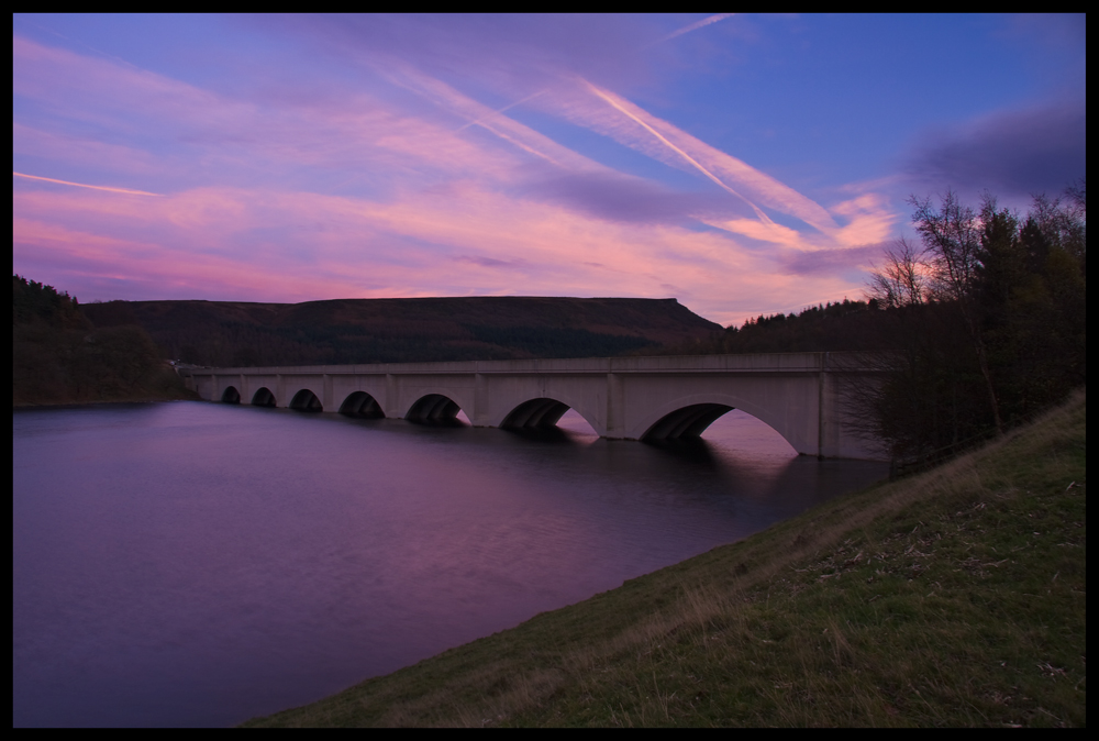 Ashopton Viaduct at sunset