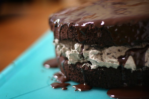 Chocolate-covered Oreo Cake by ginnerobot