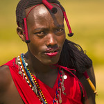 Maasai warrior after cow blood ceremony - Kenya