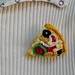 Crocheted Pizza Brooch/Pin by melbangel
