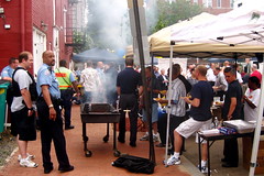 Neighbors and police in Washington DC enjoyed their neighborhoods National Night Out in 2008. Photo by DC9T.