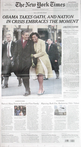 the new york times front page. the new york times front page.