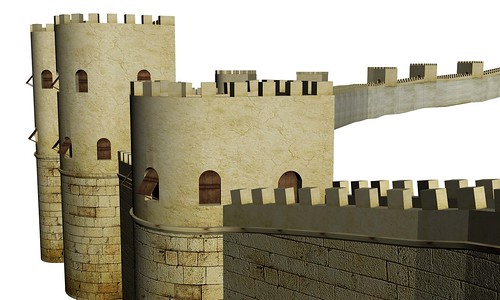 Recreación de las murallas de Iruña-Veleia