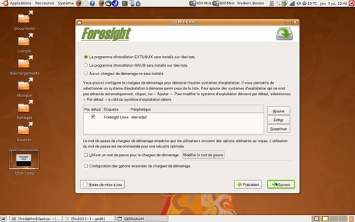 Les programmes de démarrage disponible sous Foresight Linux<br />